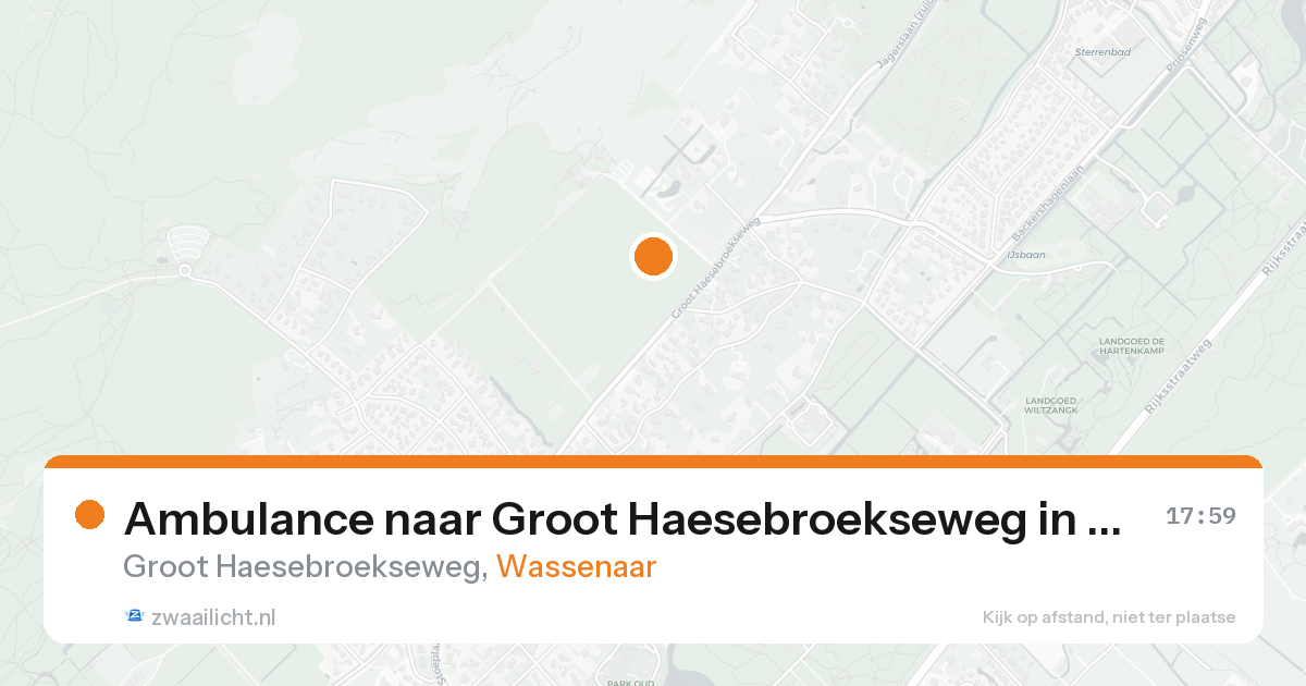 Ambulance naar Groot Haesebroekseweg in Wassenaar — 15 aug 2026