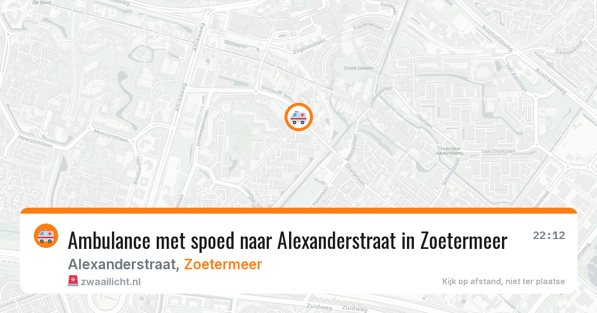 Ambulance met spoed naar Alexanderstraat in Zoetermeer — 25 feb 2026