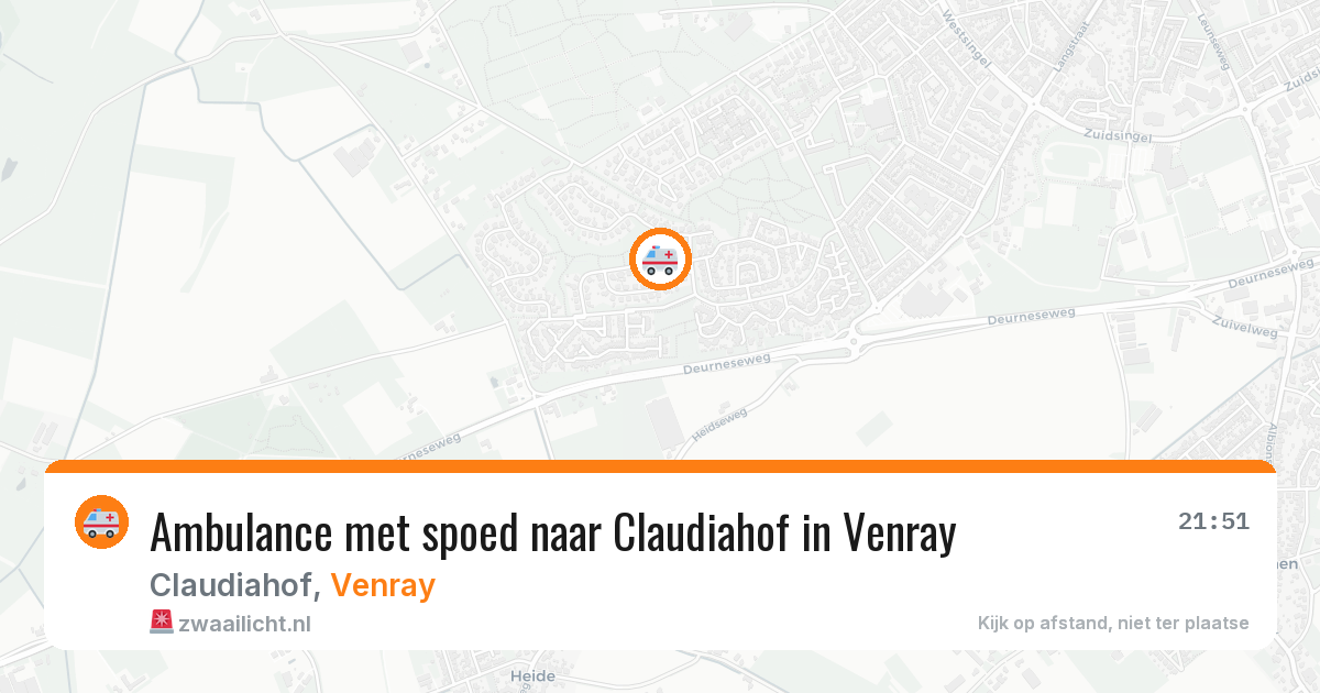 Ambulance met spoed naar Claudiahof in Venray — 5 jul 2026