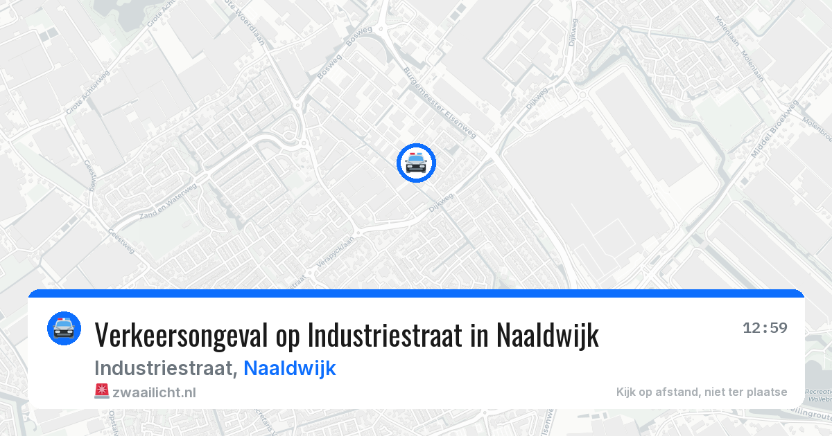Verkeersongeval op Industriestraat in Naaldwijk — 11 apr 2026