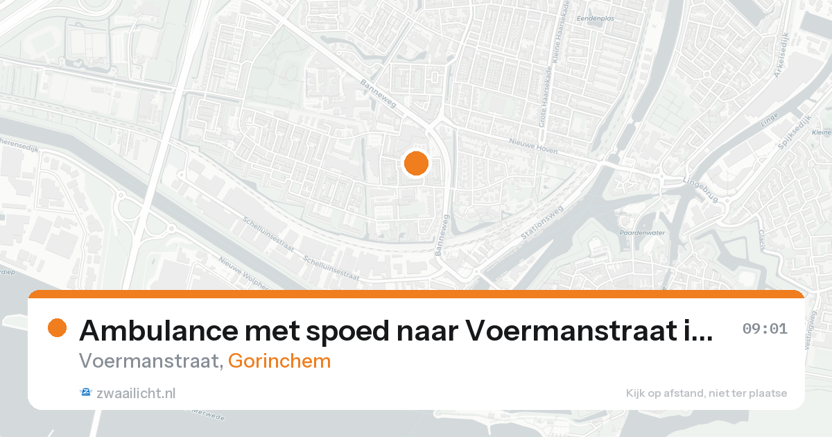 Ambulance met spoed naar Voermanstraat in Gorinchem — 21 mrt 2026