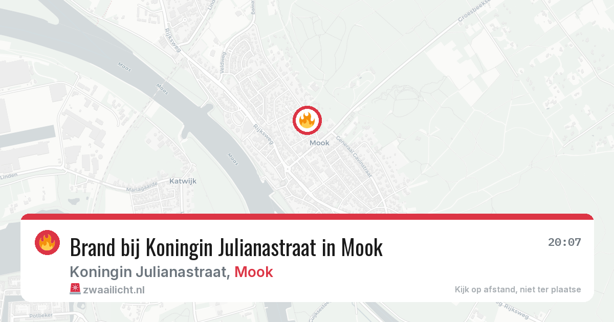 Brand bij Koningin Julianastraat in Mook — 8 jun 2026