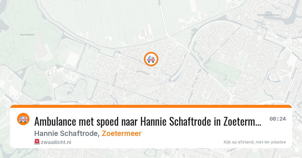 Ambulance met spoed naar Hannie Schaftrode in Zoetermeer — 17 mrt 2026
