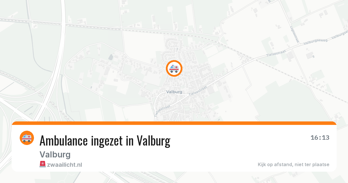 Ambulance ingezet in Valburg — 27 mrt 2026