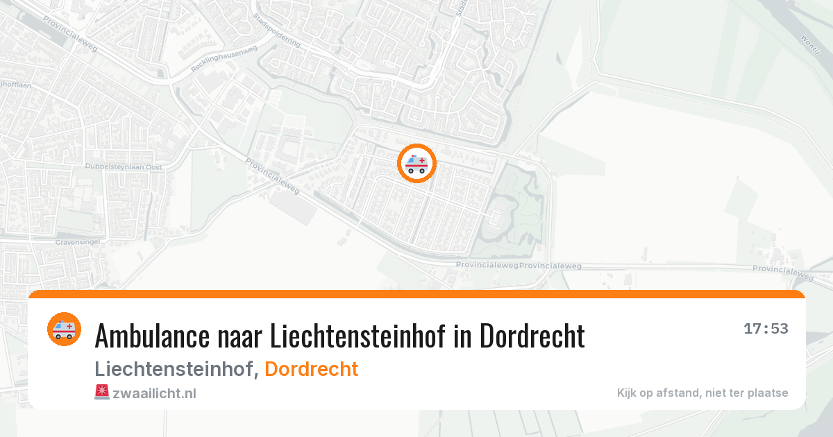Ambulance naar Liechtensteinhof in Dordrecht — 23 mei 2026