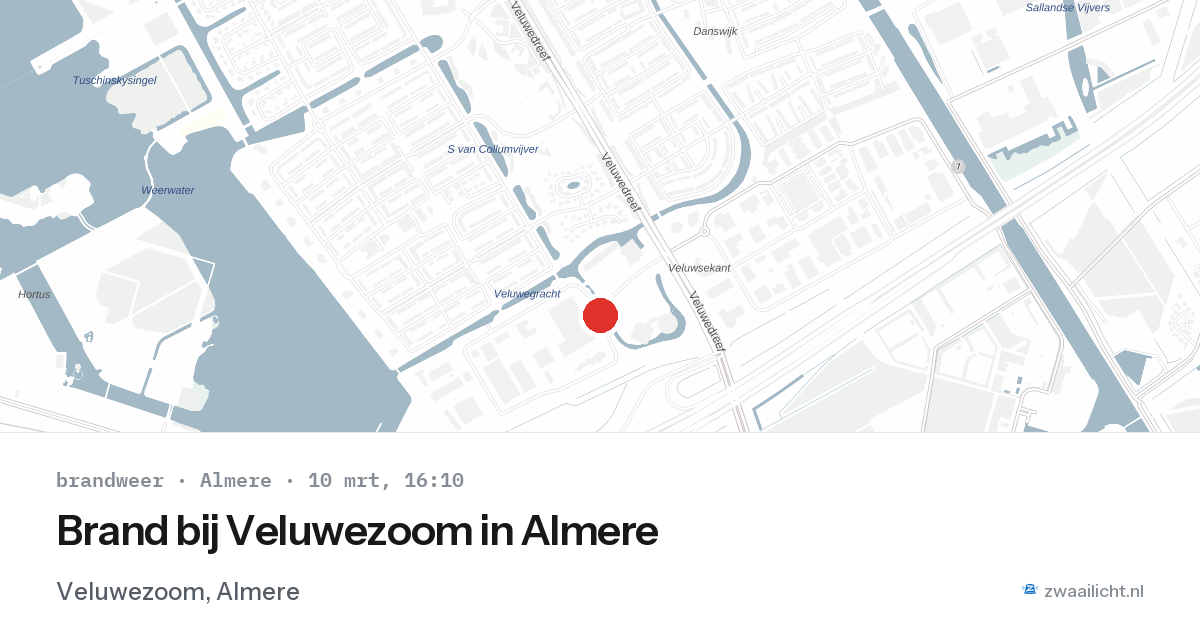 Brand bij Veluwezoom in Almere — 10 mrt 2026