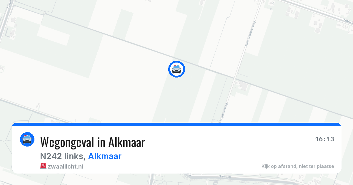 Wegongeval in Alkmaar — 13 jun 2026