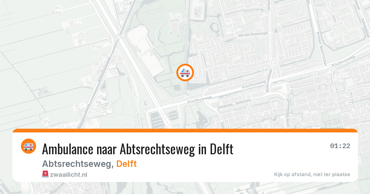 Ambulance naar Abtsrechtseweg in Delft — 9 mei 2026