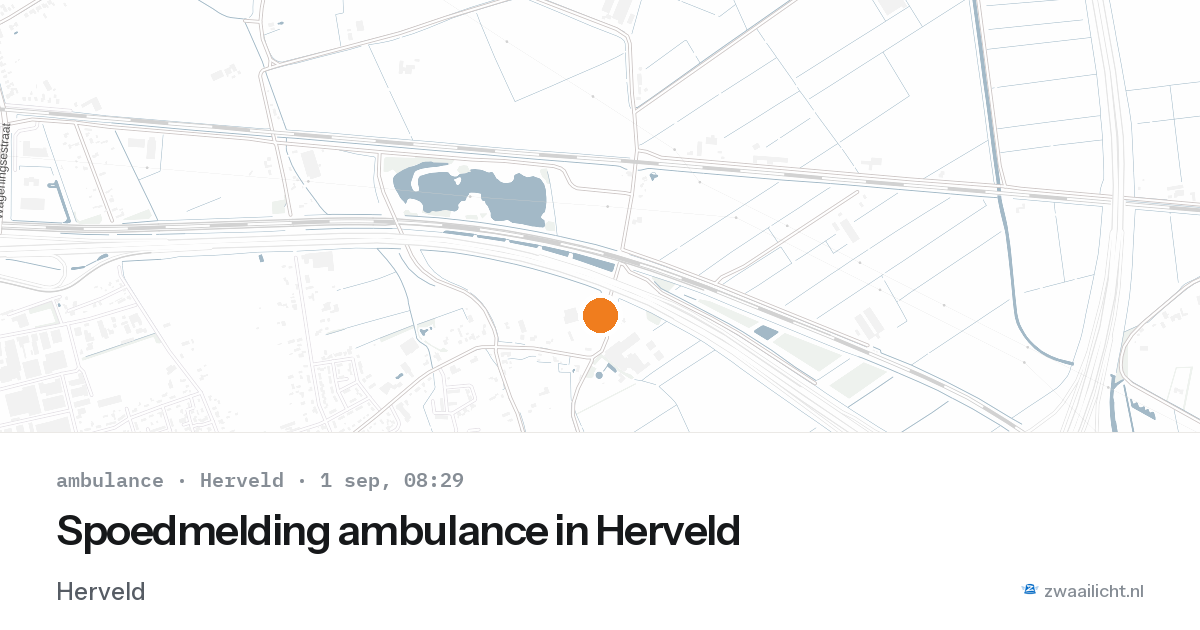 Spoedmelding ambulance in Herveld — 1 sep 2026
