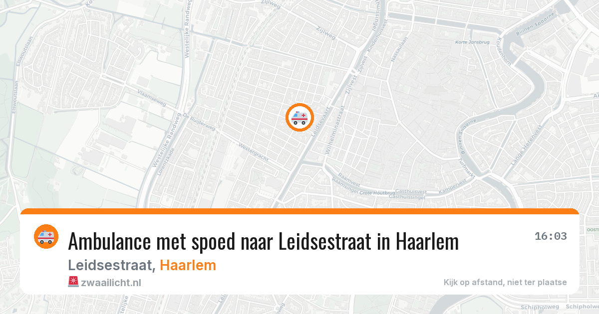 Ambulance met spoed naar Leidsestraat in Haarlem — 24 jun 2026