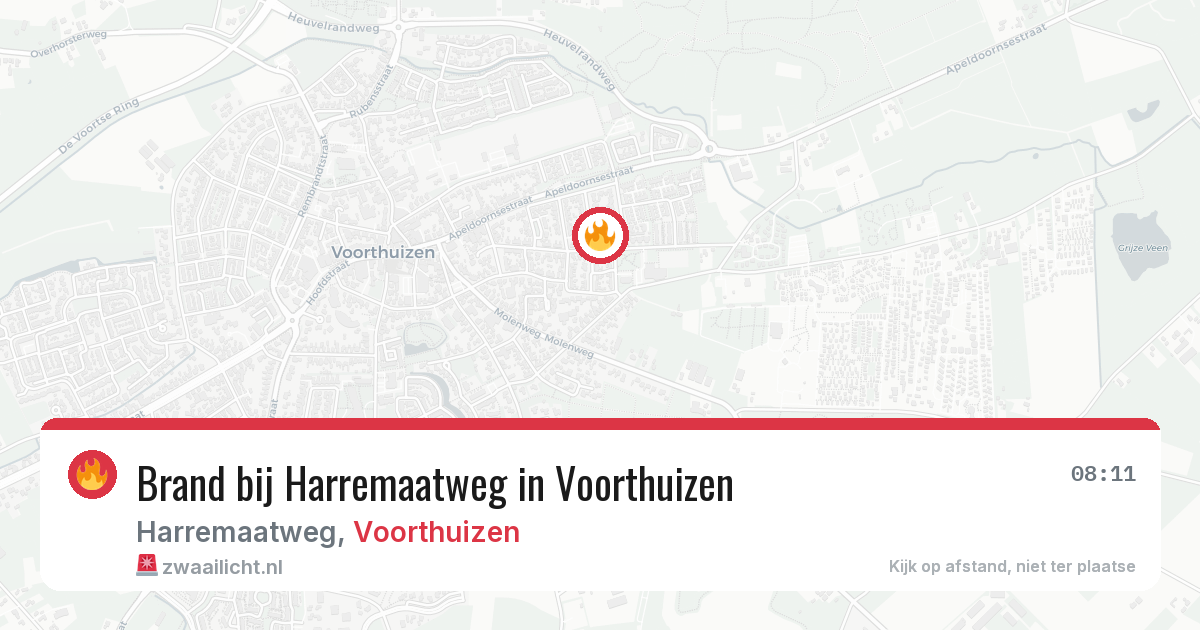 Brand bij Harremaatweg in Voorthuizen — 29 jul 2026
