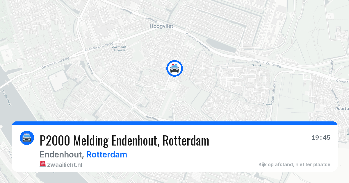 P2000 Melding Endenhout, Rotterdam — 15 jul 2026