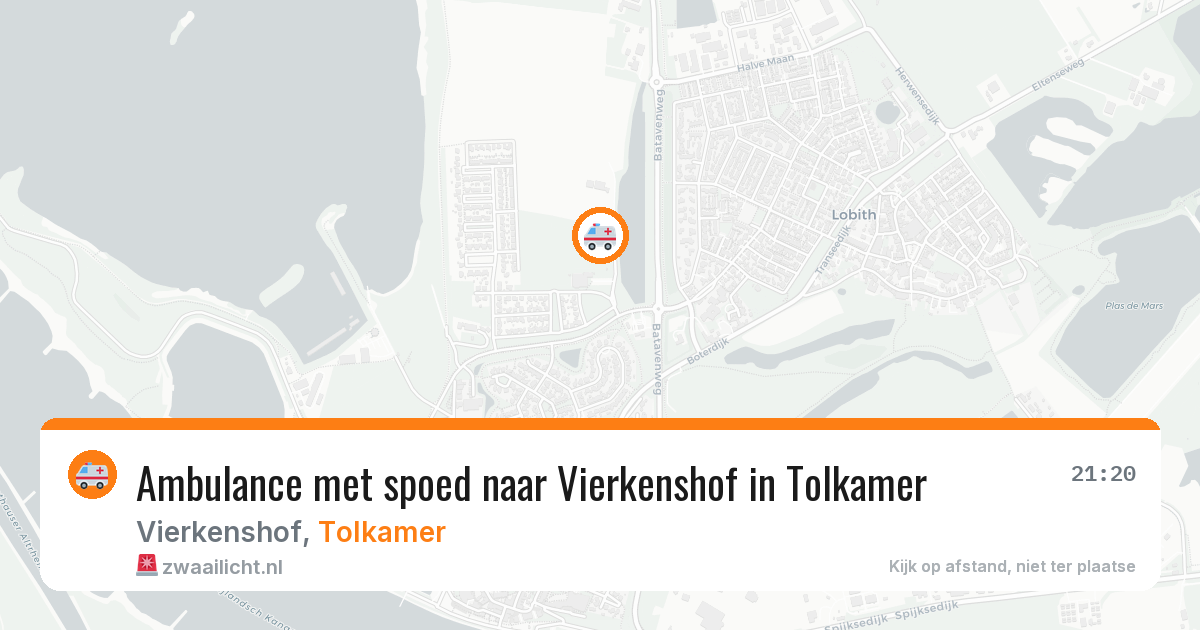 Ambulance met spoed naar Vierkenshof in Tolkamer — 9 mrt 2026