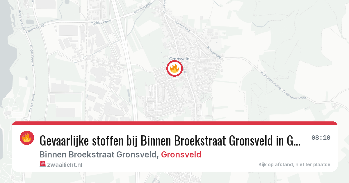 Gevaarlijke stoffen bij Binnen Broekstraat Gronsveld in Gronsveld — 9 apr 2026