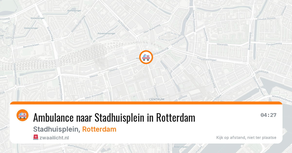 Ambulance naar Stadhuisplein in Rotterdam — 29 jun 2026