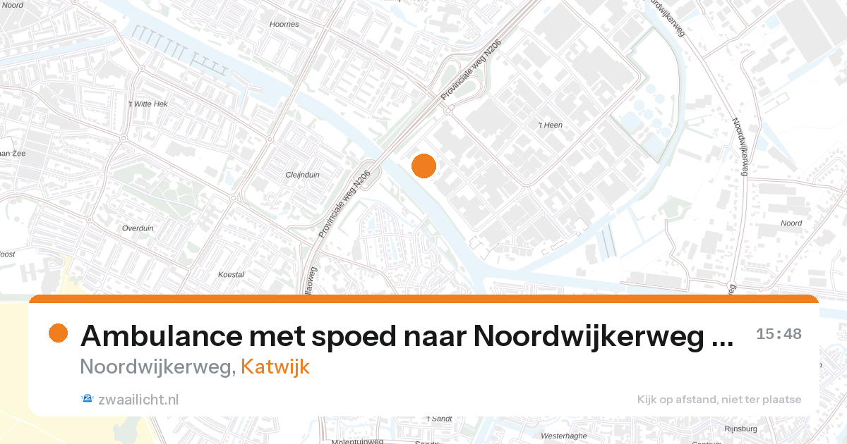 Ambulance met spoed naar Noordwijkerweg in Katwijk — 12 mei 2026