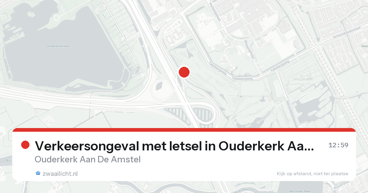 Verkeersongeval met letsel in Ouderkerk Aan De Amstel — 16 aug 2026