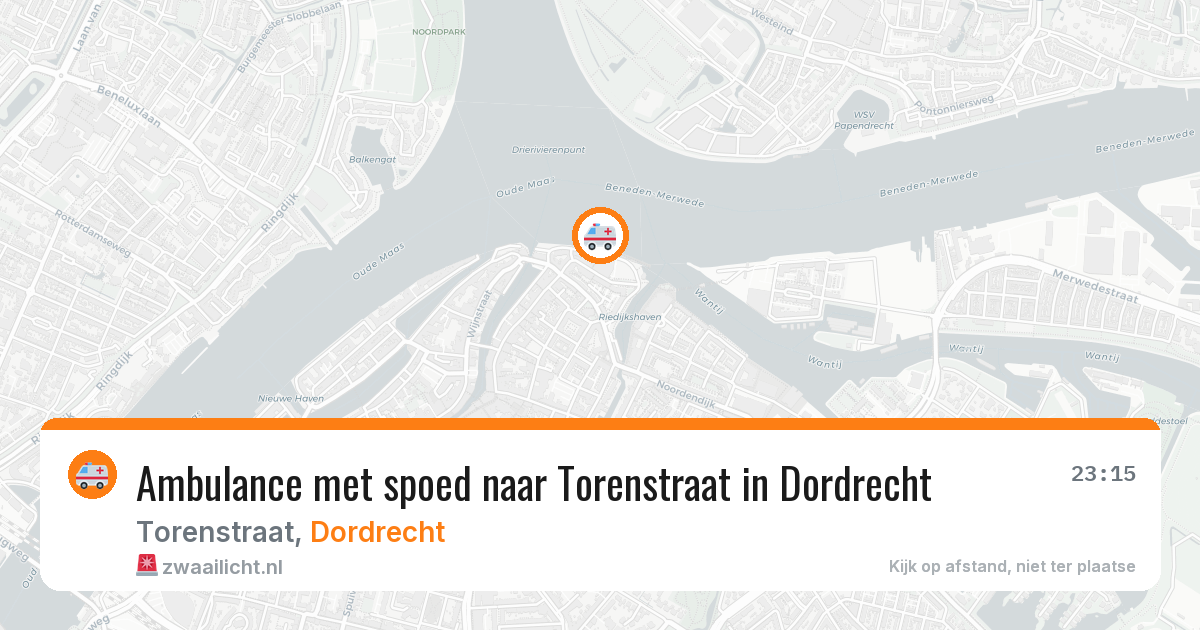 Ambulance met spoed naar Torenstraat in Dordrecht — 30 mei 2026