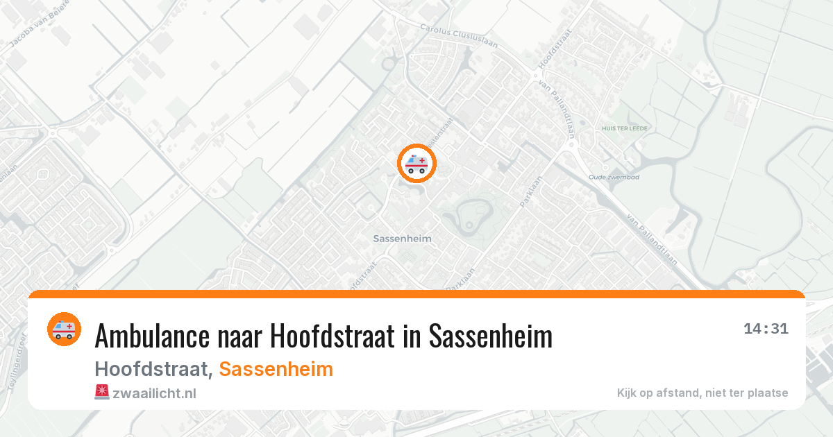 Ambulance naar Hoofdstraat in Sassenheim — 6 mei 2026