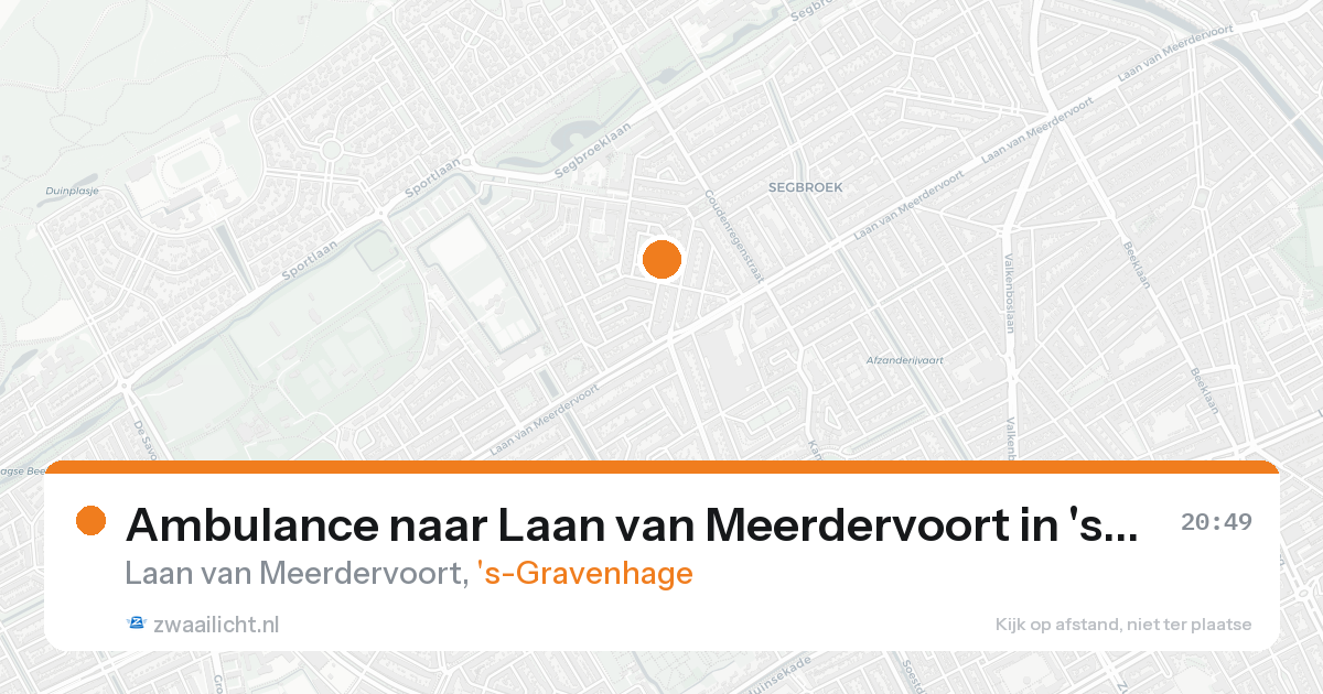 Ambulance naar Laan van Meerdervoort in 's-Gravenhage — 24 aug 2026
