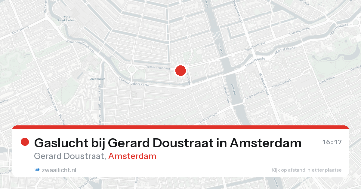 Gaslucht bij Gerard Doustraat in Amsterdam — 30 jan 2026