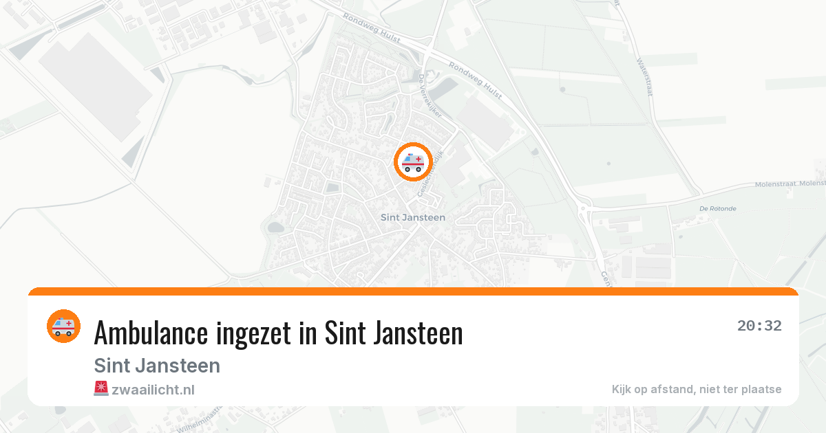 Ambulance ingezet in Sint Jansteen — 22 mei 2026