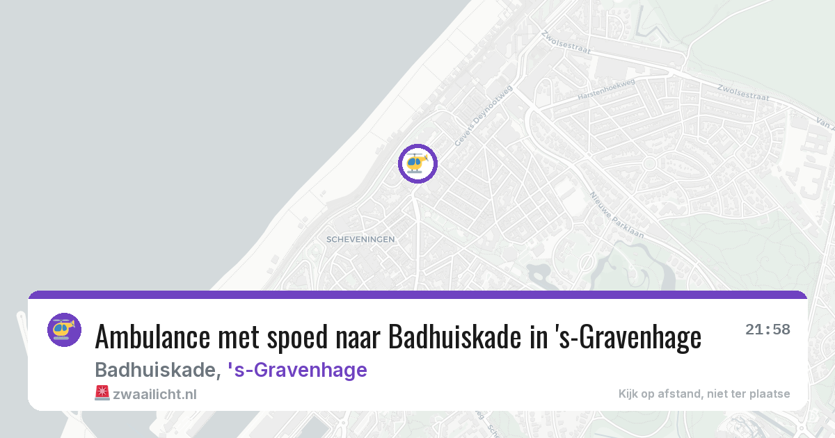 Ambulance met spoed naar Badhuiskade in 's-Gravenhage — 12 jun 2026