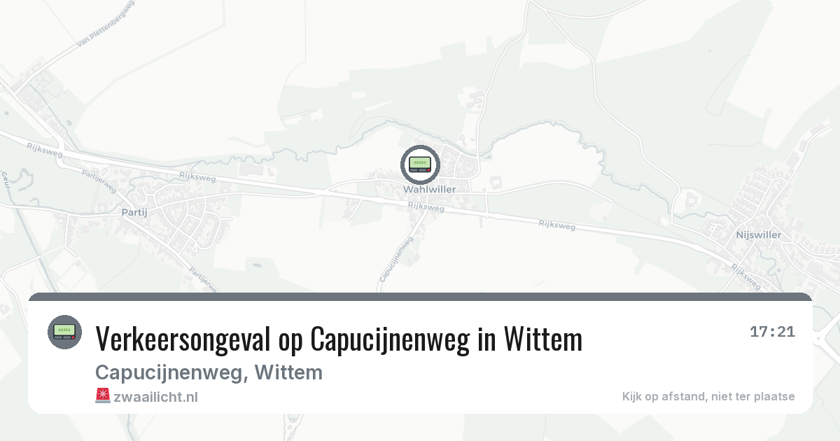 Verkeersongeval op Capucijnenweg in Wittem — 31 jul 2026