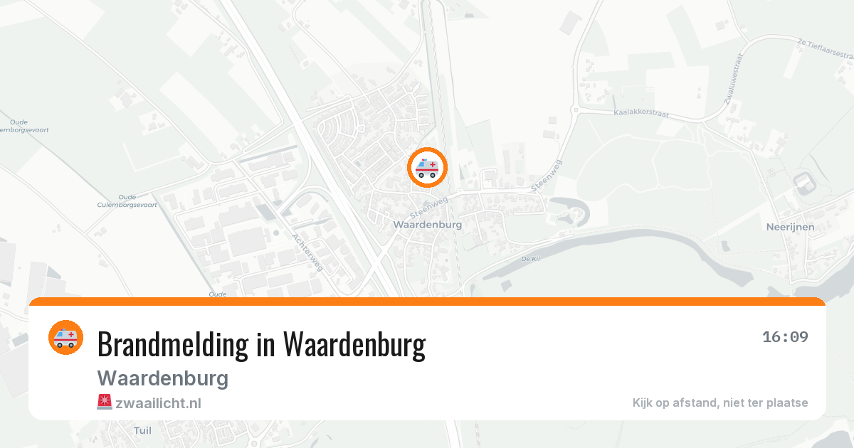 Brandmelding in Waardenburg — 20 apr 2026