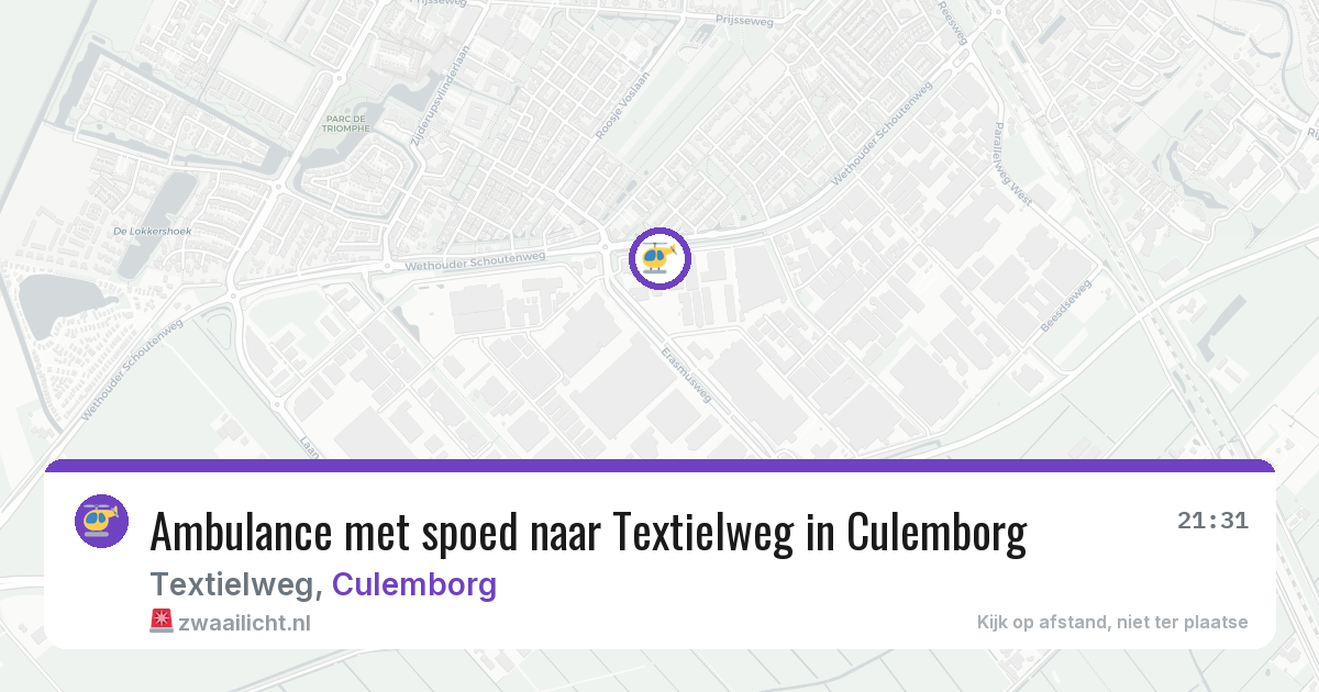 Ambulance met spoed naar Textielweg in Culemborg — 11 jun 2026