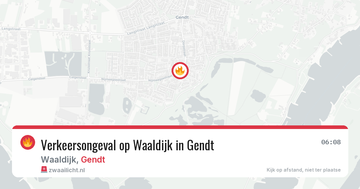 Verkeersongeval op Waaldijk in Gendt — 12 mei 2026