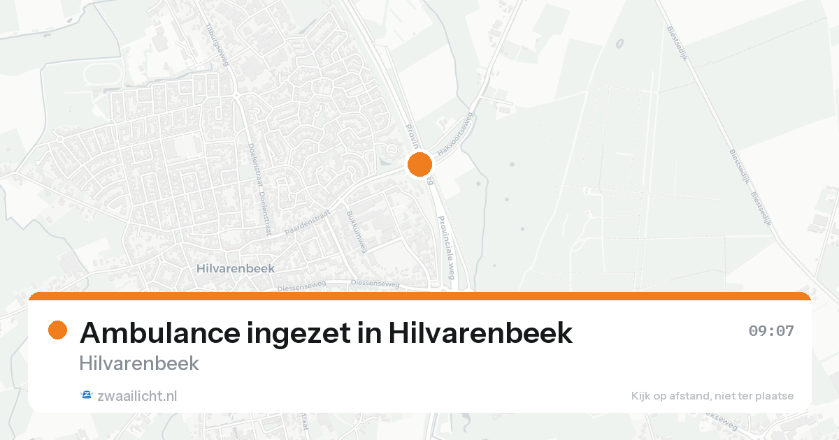Ambulance ingezet in Hilvarenbeek — 8 feb 2026