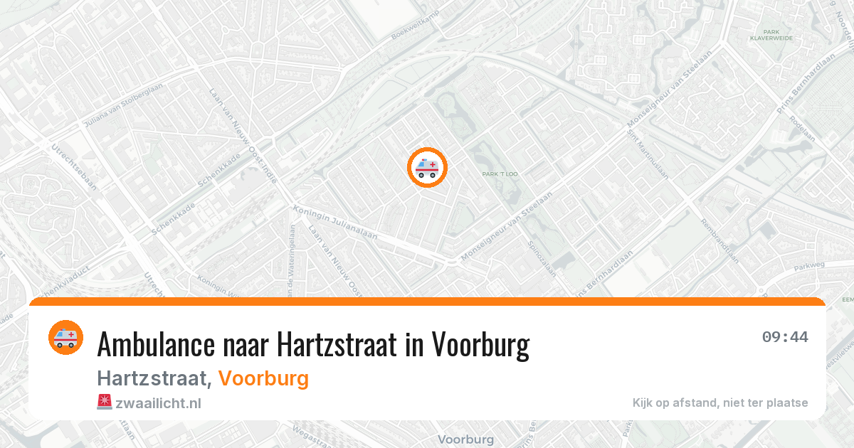 Ambulance naar Hartzstraat in Voorburg — 18 jun 2026