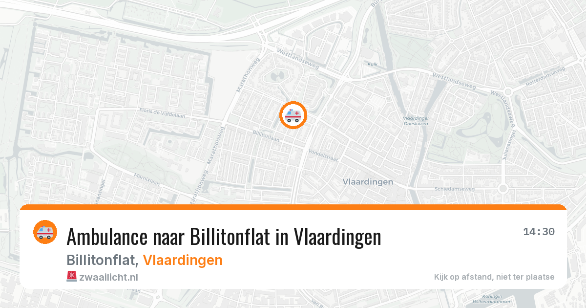 Ambulance naar Billitonflat in Vlaardingen — 5 aug 2026