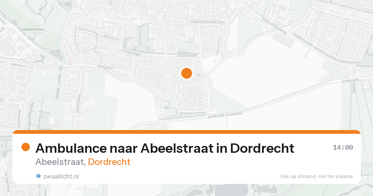 Ambulance naar Abeelstraat in Dordrecht — 21 aug 2026