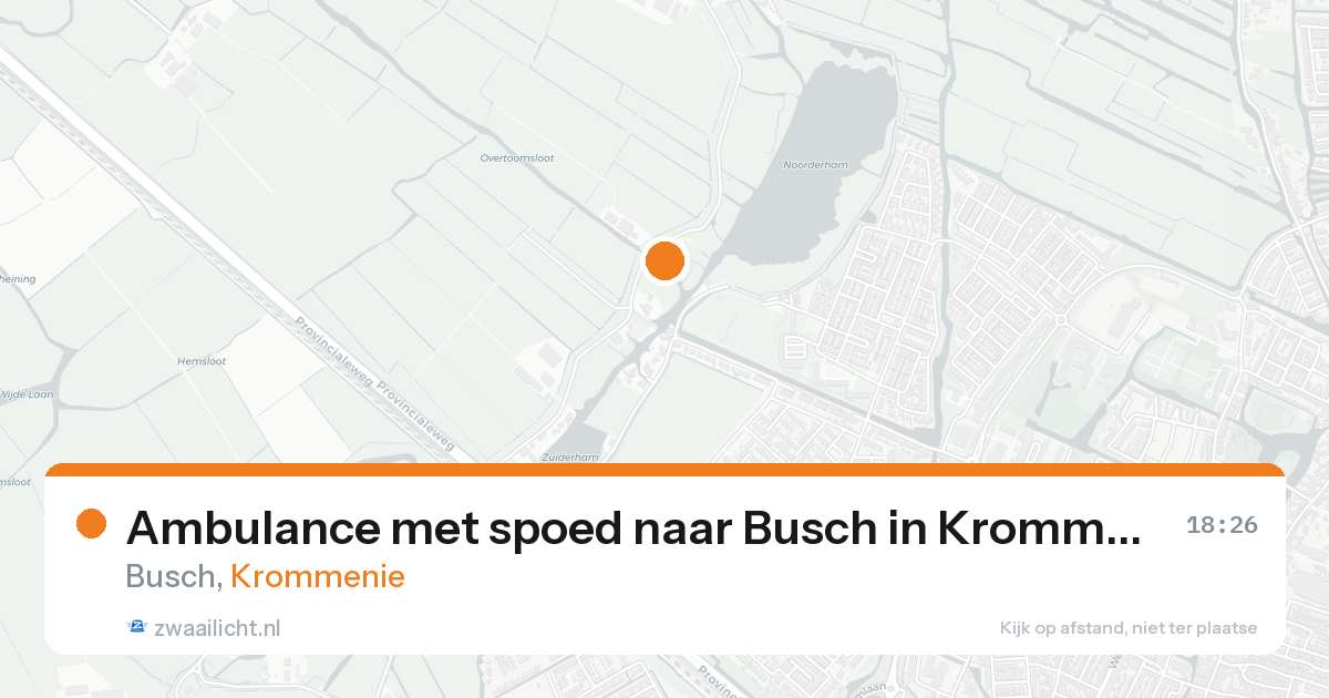 Ambulance met spoed naar Busch in Krommenie — 19 mei 2026