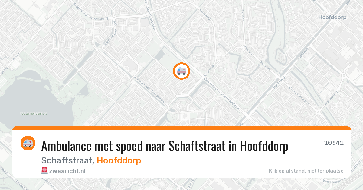 Ambulance met spoed naar Schaftstraat in Hoofddorp — 3 jul 2026