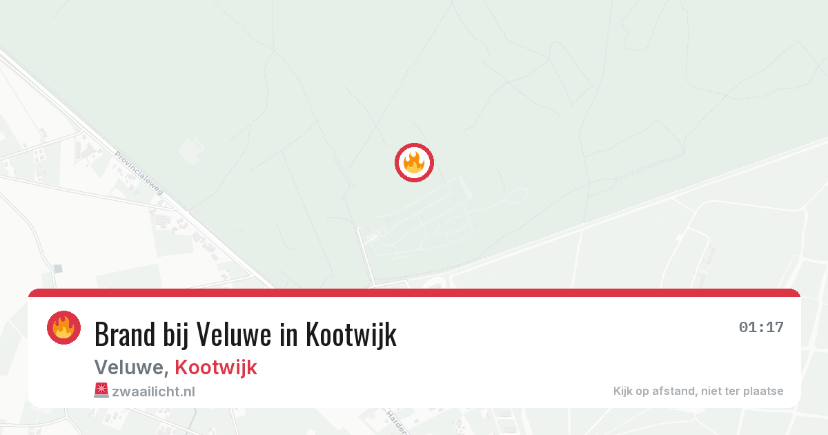 Brand bij Veluwe in Kootwijk — 31 jul 2026