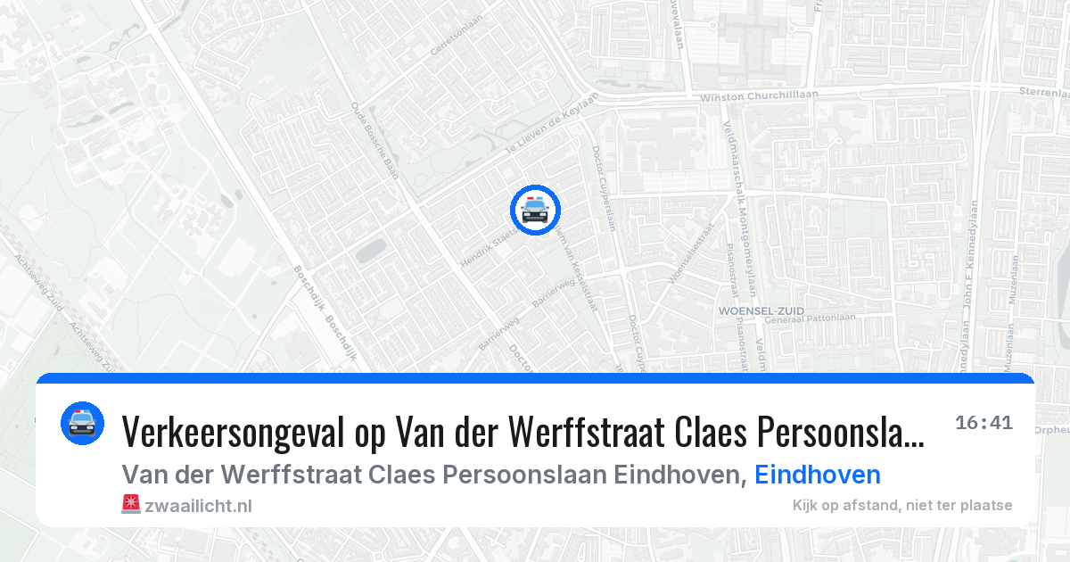 Verkeersongeval op Van der Werffstraat Claes Persoonslaan Eindhoven in Eindhoven — 1 jul 2026