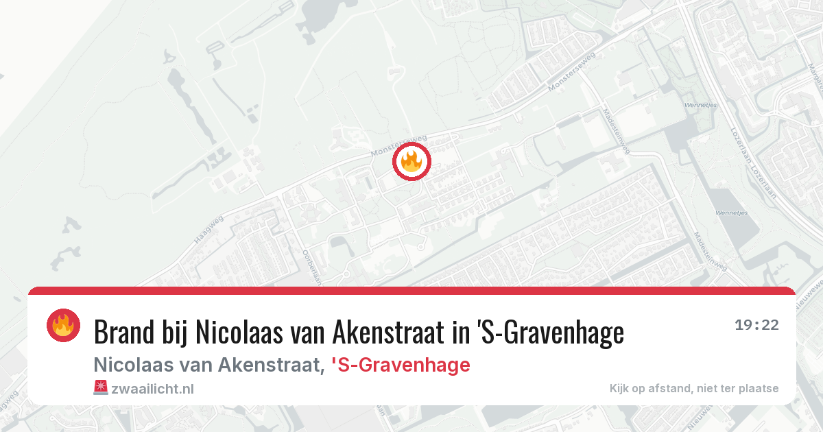 Brand bij Nicolaas van Akenstraat in 'S-Gravenhage — 1 jun 2026