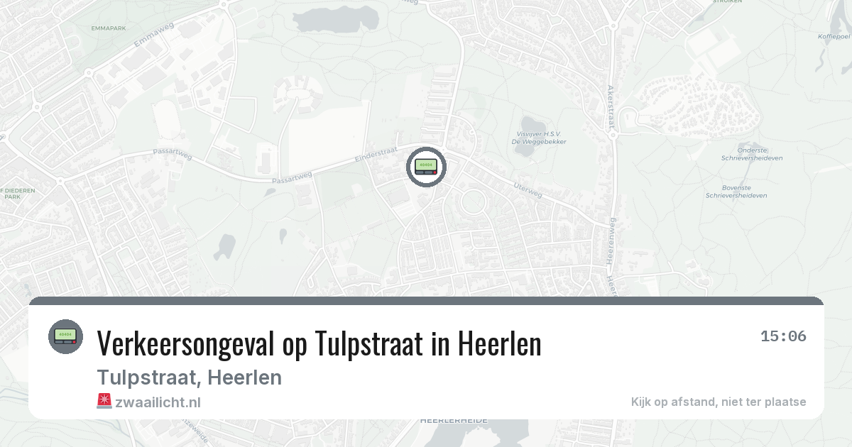 Verkeersongeval op Tulpstraat in Heerlen — 8 aug 2026