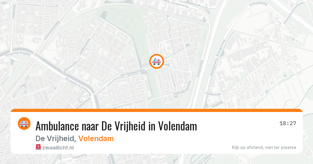 Ambulance naar De Vrijheid in Volendam — 10 jul 2026