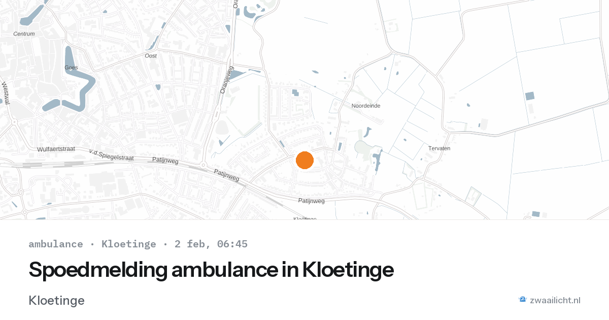 Spoedmelding ambulance in Kloetinge — 2 feb 2026