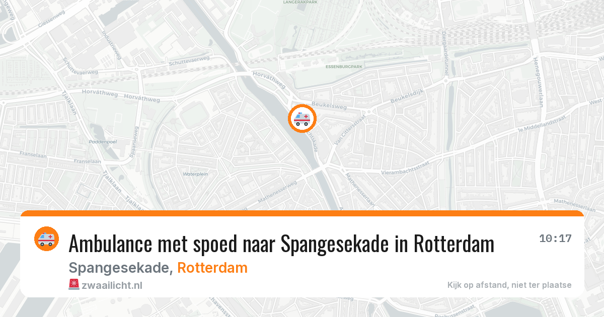 Ambulance met spoed naar Spangesekade in Rotterdam — 13 aug 2026