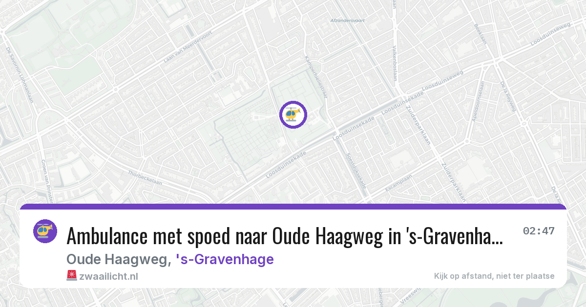 Ambulance met spoed naar Oude Haagweg in 's-Gravenhage — 25 mei 2026
