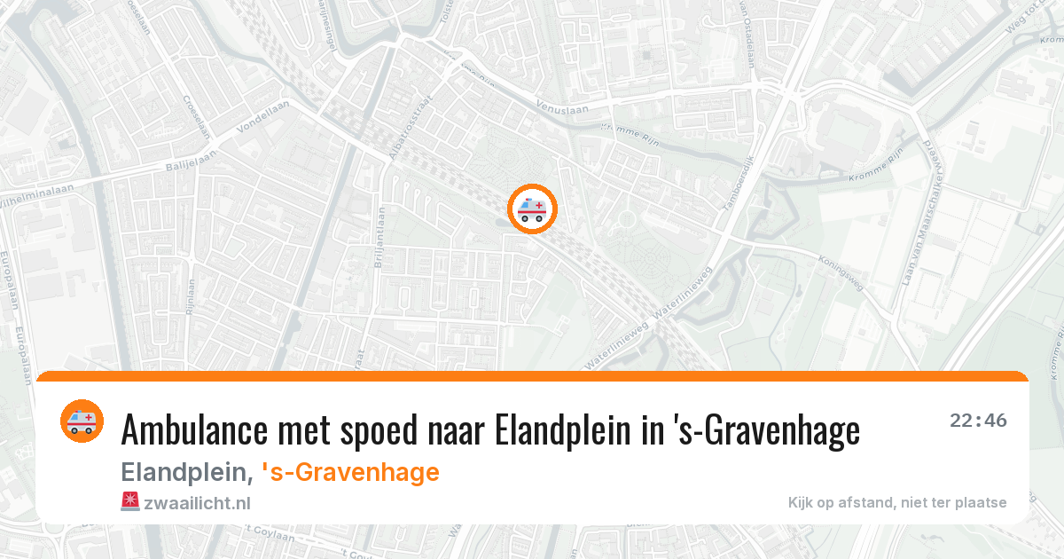 Ambulance met spoed naar Elandplein in 's-Gravenhage — 15 feb 2026