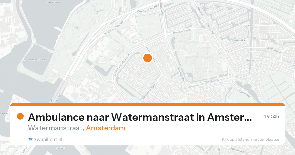 Ambulance naar Watermanstraat in Amsterdam — 19 aug 2026