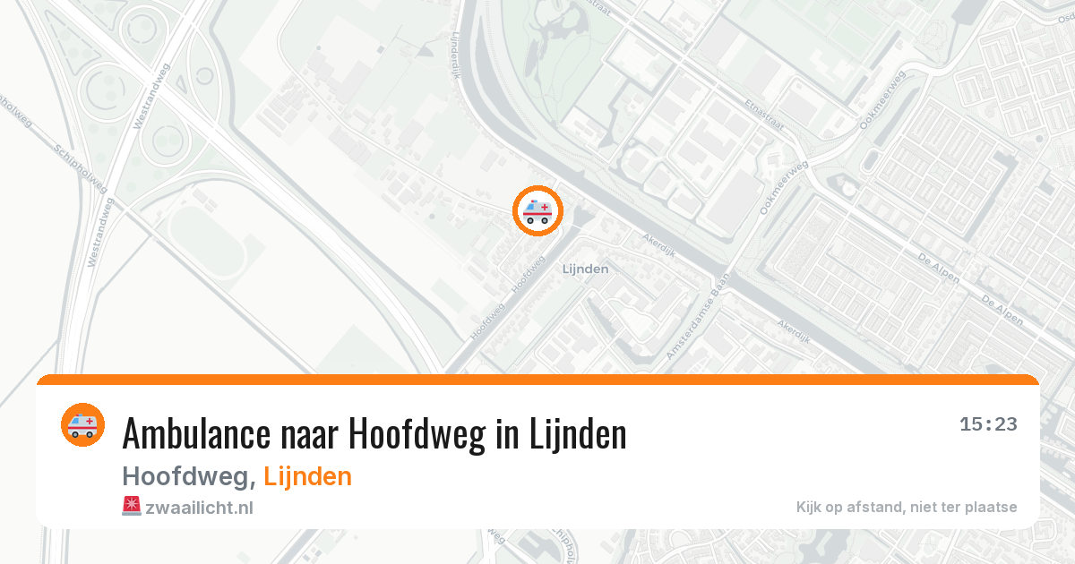 Ambulance naar Hoofdweg in Lijnden — 17 jul 2026