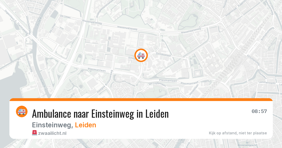 Ambulance naar Einsteinweg in Leiden — 13 apr 2026
