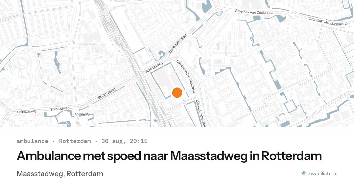 Ambulance met spoed naar Maasstadweg in Rotterdam — 30 aug 2026
